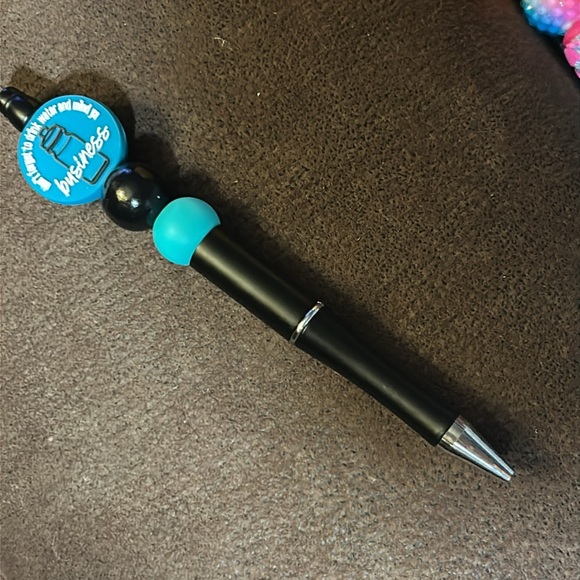 Mind Your Business! Hand beaded pen -New! - Picture 2 of 2